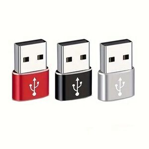 3 Pack USB-C Female to USB Male Adapter, Type C to USB Converter.